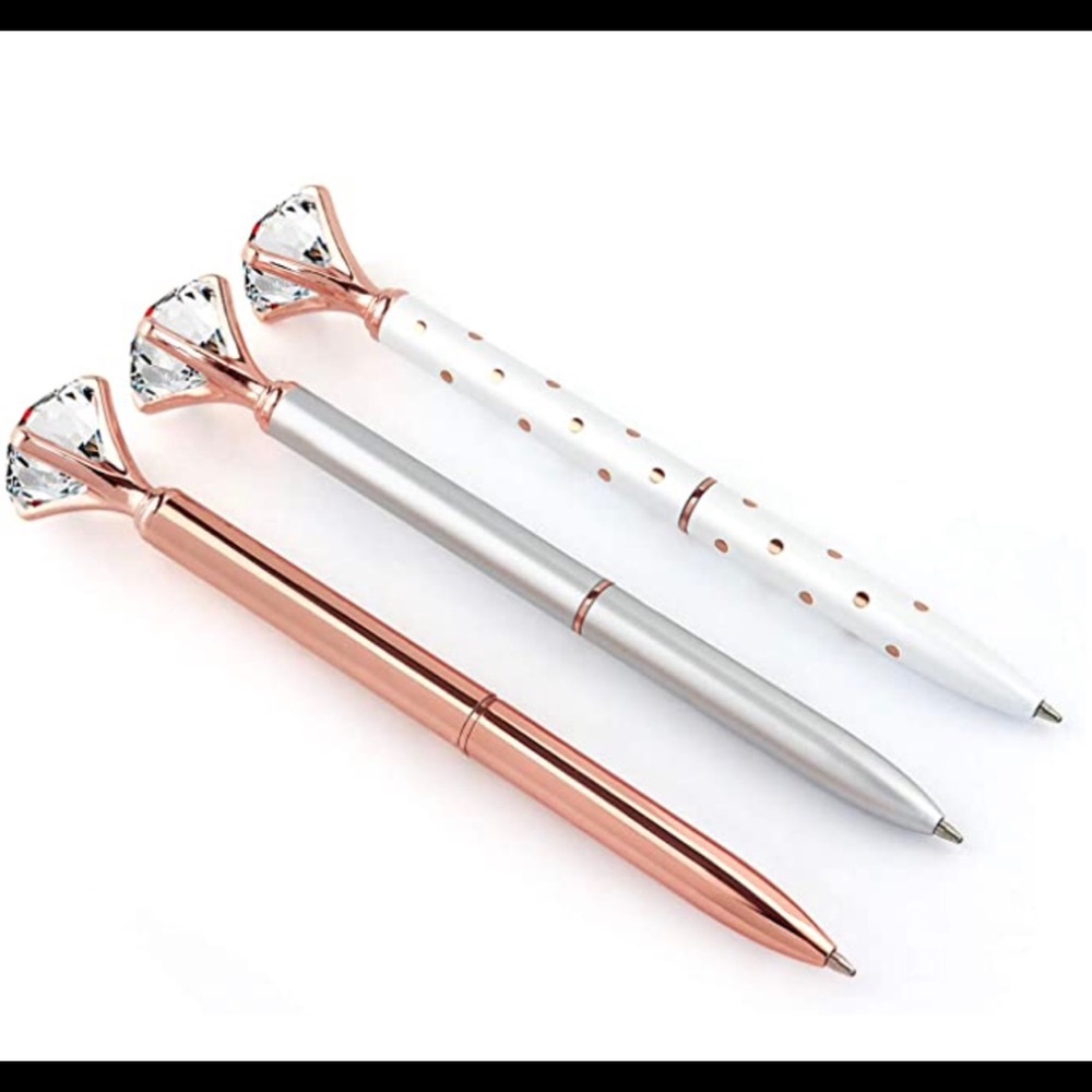 Set of 3 diamond topped pens - Picture 1 of 1